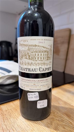 Burdeos Saint-Émilion Gran Cru Grand Cru Château Capet 2017