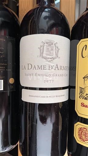 Bordeaux Saint-Émilion Grand Cru Grand Cru La Dame Armens 2017