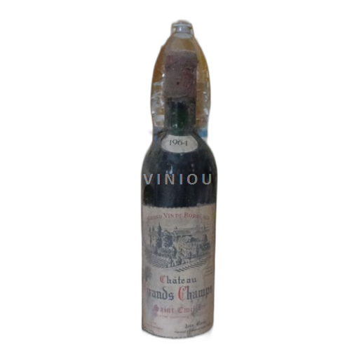 Vin Rouge sec Château Grand Champ 1964 France Bordeaux Saint-Émilion AOC