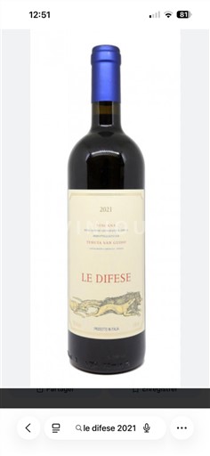 Toscana Määrittelemätön Tenuta San Guido Le Difese 2021