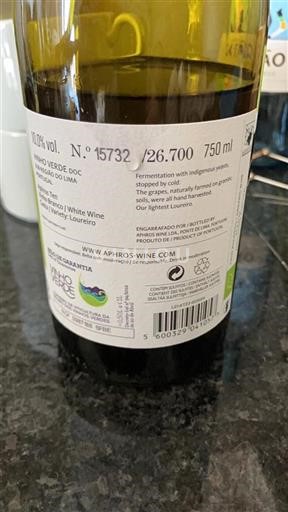 Bồ Đào Nha Rượu vang xanh Aphros Wine Aphros Ten Không niên vụ
