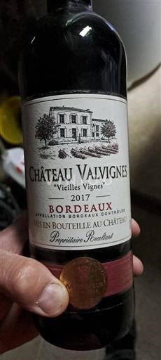 Burdeos Bordeaux Château Valvignes Vieilles Vignes 2017