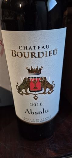 Burdeos Blaye-Côtes de Burdeos Château Bourdieu Absolu 2016