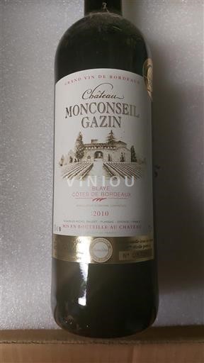 Bordeaux Blaye-côtes-de-bordeaux Château Monconseil Gazin 2010