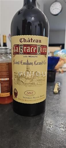 Bordeaux Saint-Émilion Grand Cru Grand Cru Château La Grâce Dieu Les Menuts 2012
