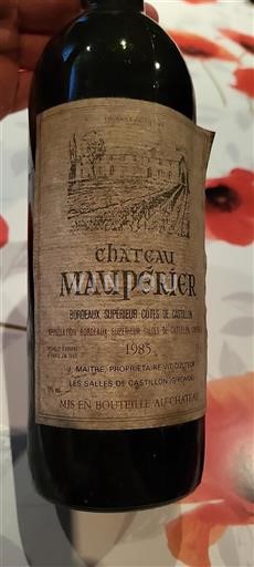 Bordeaux Bordeaux Supérieur Château Maupérie 1985