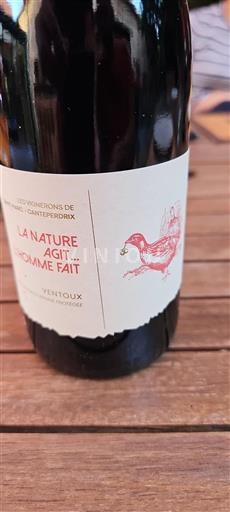 Vin Rouge sec La Nature Agit... L'Homme Fait Les Vignerons de Saint Marc - Canteperdrix 2023 France Vallée du Rhône Ventoux AOC