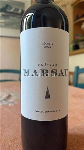 Bordeaux Francs-Côtes-de-Bordeaux Château Marsau 2022