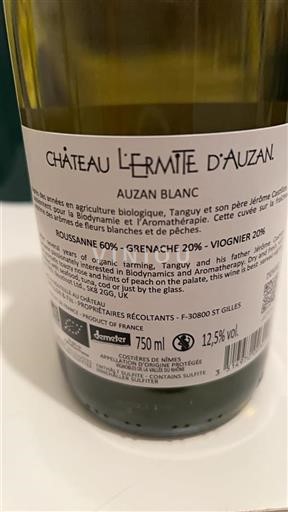 Valle del Rodano Costières di Nîmes Château L'Ermite Auzan Auzan Blanc 2024