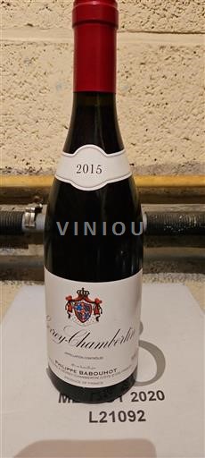 Bourgogne Gevrey-chambertin Philippe Babouhot 2015