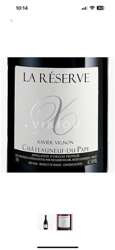Rhônedalen Châteauneuf-du-Pape Xavier Vignon La Réserve Icke årgångsbetecknad
