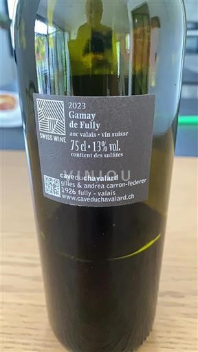 Valais Ikke specificeret Cave du Chavalard Gamay de Fully 2023