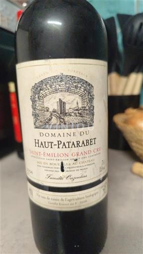 Bordéus Saint-Émilion Grand Cru Grand Cru Domaine Haut-Patarabet 2004