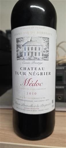 Bordeaux Médoc Château Tour Négrier Prestige 2010