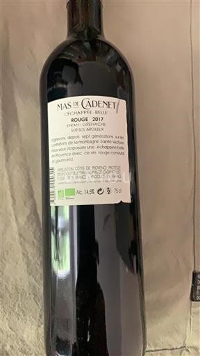 Provence Côtes-de-Provence Mas de Cadenet L'Échappée Belle 2017