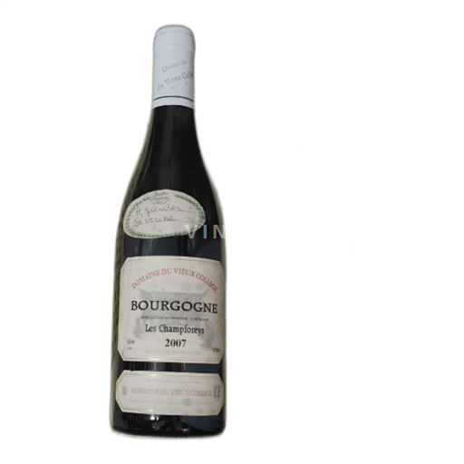 Vin Rouge sec Les Champforeys Domaine Vieux Collège 2007 France Bourgogne AOC