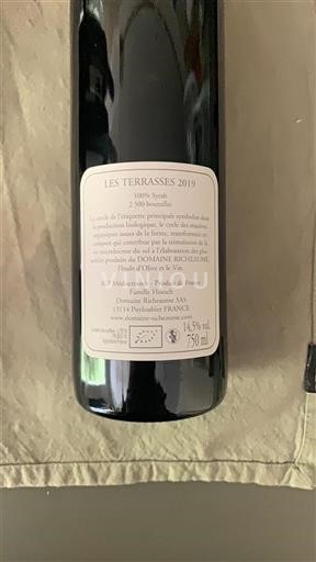 Provence, Lower Rhône Valley, Corsica Méditerranée Domaine Richeaume Les Terrasses 2019