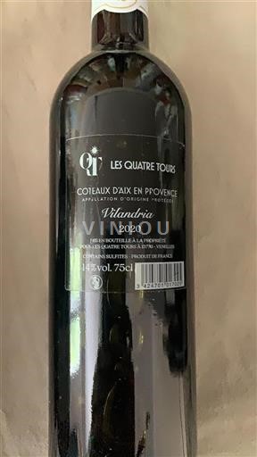 Provenza Coteaux d'Aix-en-Provence Les Quatre Tours Vilandria 2020