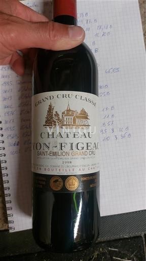 Burdeos Saint-Émilion Gran Cru Grand Cru Château Yon-Figeac 1998