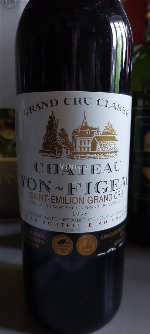 Burdeos Saint-Émilion Gran Cru Grand Cru Château Yon-Figeac 1998