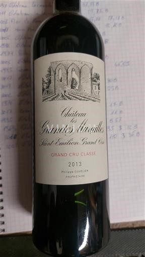 Bordeaux Saint-Émilion Grand Cru Grand Cru Classé Château Les Grandes Murailles 2013