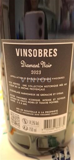Rhônetal Vinsobres La Vinsobraise Diamant Noir 2023