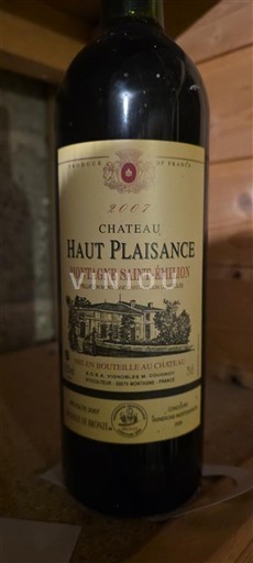 Bordeaux Montagne-saint-émilion Château Haut Plaisance 2007