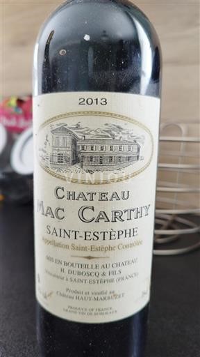Bordeaux Saint-Estèphe Château Mac Carthy 2013