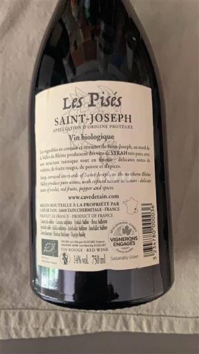 Vale do Ródano Saint-Joseph Cave de Tain Les Pisés 2019