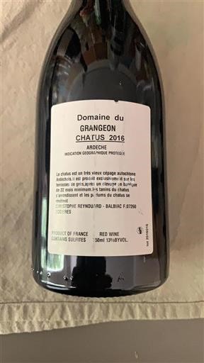 Alpi e Paesi Rodaniani Ardèche Domaine Grangeon Chatus 2016