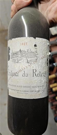 Vin Rouge sec Château Retout 1985 France Bordeaux Haut-Médoc AOC