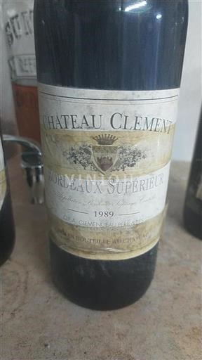 Bordéus Bordeaux Superior Château Clément 1989