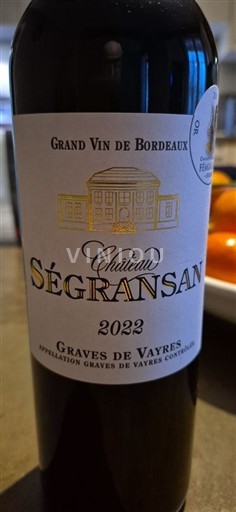 Bordeaux Graves-de-vayres Château Ségransan 2022