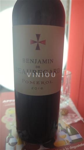 Bordeaux Pomerol Benjamin de Beauregard 2016