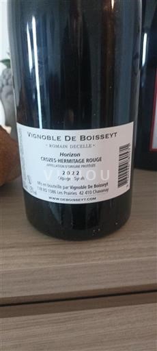 Rhônedalen Crozes-hermitage Vignoble de Boisseyt Horizon 2022