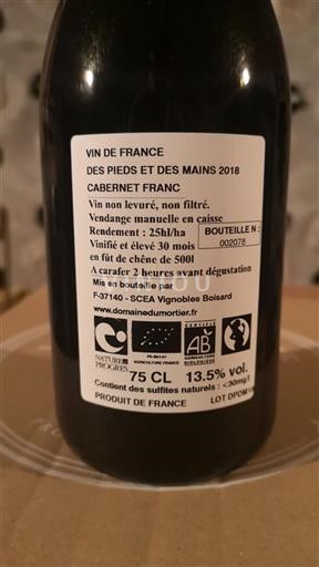 Loiredalen Ospecificerad Domaine Mortier Des Pieds et des Mains 2018