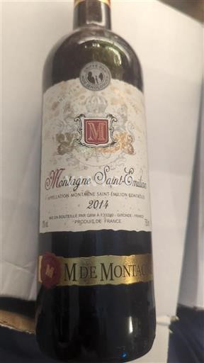 Burdeos Montagne-Saint-Émilion M de Montagne 2014