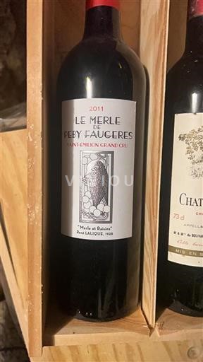 Burdeos Saint-Émilion Gran Cru Château Péby Faugères Le Merle de Péby Faugères 2011