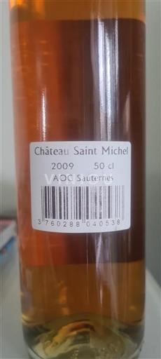Bordeaux Sauternes Château Saint Michel 2009