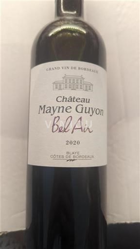 Burdeos Blaye-Côtes de Burdeos Château Mayne Guyon Bel Air 2020