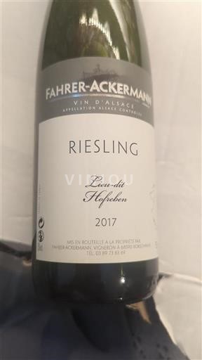 Alsace Fahrer-Ackermann Lieu-dit Hofreben 2017
