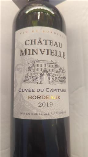 Vin Rouge sec Cuvée du Capitaine Château Minvielle 2019 France Bordeaux AOC