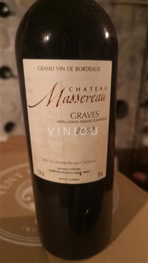 Bordéus Graves Château Massereau 2002