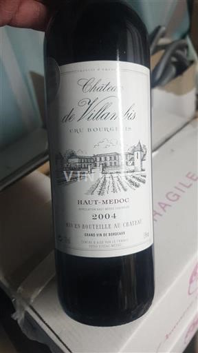 Bordeaux Haut-Médoc Cru Bourgeois Château Villambis 2004