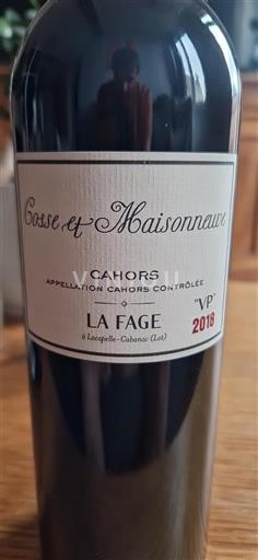 South West Cahors Cosse et Maisonneuve La Fage VP 2018