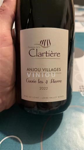 Valle della Loira Anjou Villages Domaine La Clartière les 4 Pierre 2022