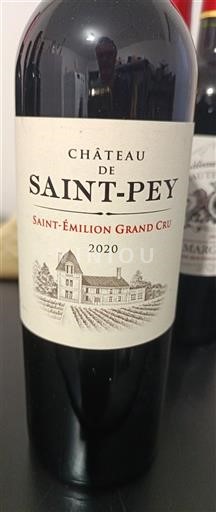 Burdeos Saint-Émilion Gran Cru Grand Cru Château Saint-Pey 2020