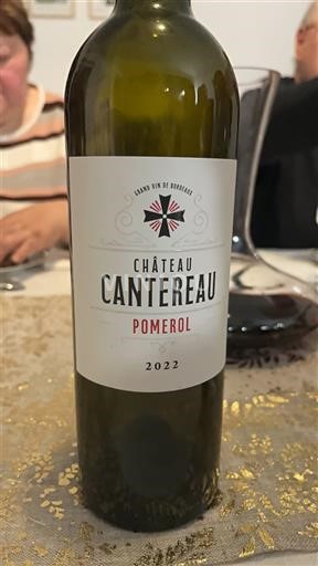 Bordeaux Pomerol Château Cantereau 2022