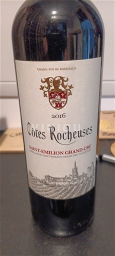 Bordeaux Saint-Émilion Grand Cru Grand Cru Côtes Rocheuses 2016