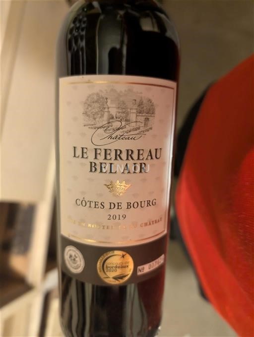 Bordeaux Côtes de Bourg Château Le Ferreau Bel Air 2019